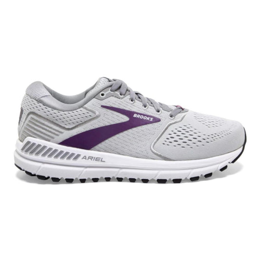 Women's Brooks Ariel '20, Oyster/Alloy/Grape, 9 B Medium