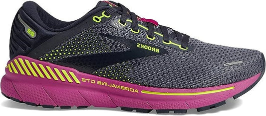 Women's Brooks Adrenaline GTS 22, Nightshadow/Viola/Nightlife, 7 B Medium