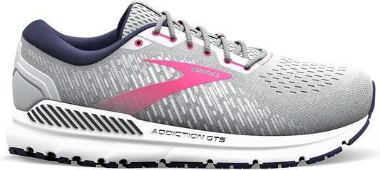 Women's Brooks Addiction GTS 15, Oyster/Peacoat/Lilac Rose, 8 B Medium