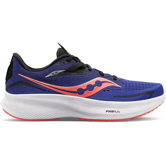 Men's Saucony Ride 15, SAPPHIRE/VIZIRED, 9 D Medium