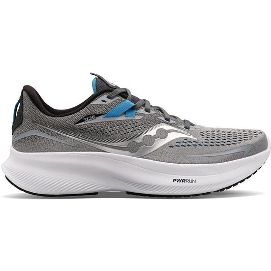 Men's Saucony Ride 15, Alloy/Topaz, 10.5 2E Wide