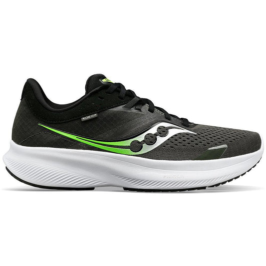 Men's Saucony Ride 16, Umbra/Slime, 12 D Medium