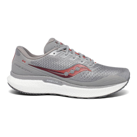 Men's Saucony Triumph 18, Alloy/Red, 10 D Medium
