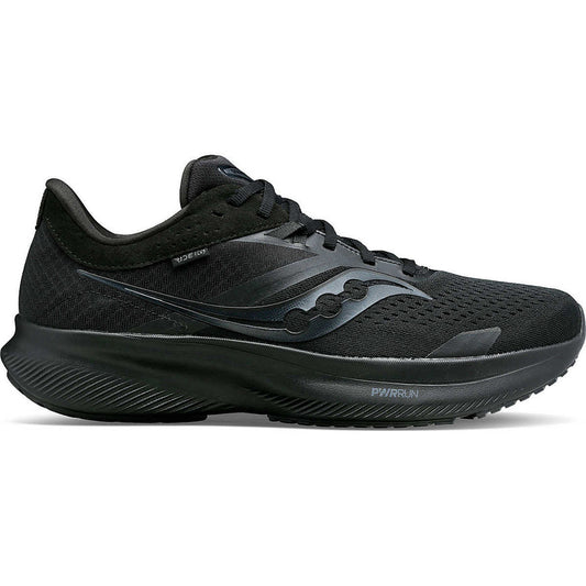 Men's Saucony Ride 16, Triple Black, 14 D Medium