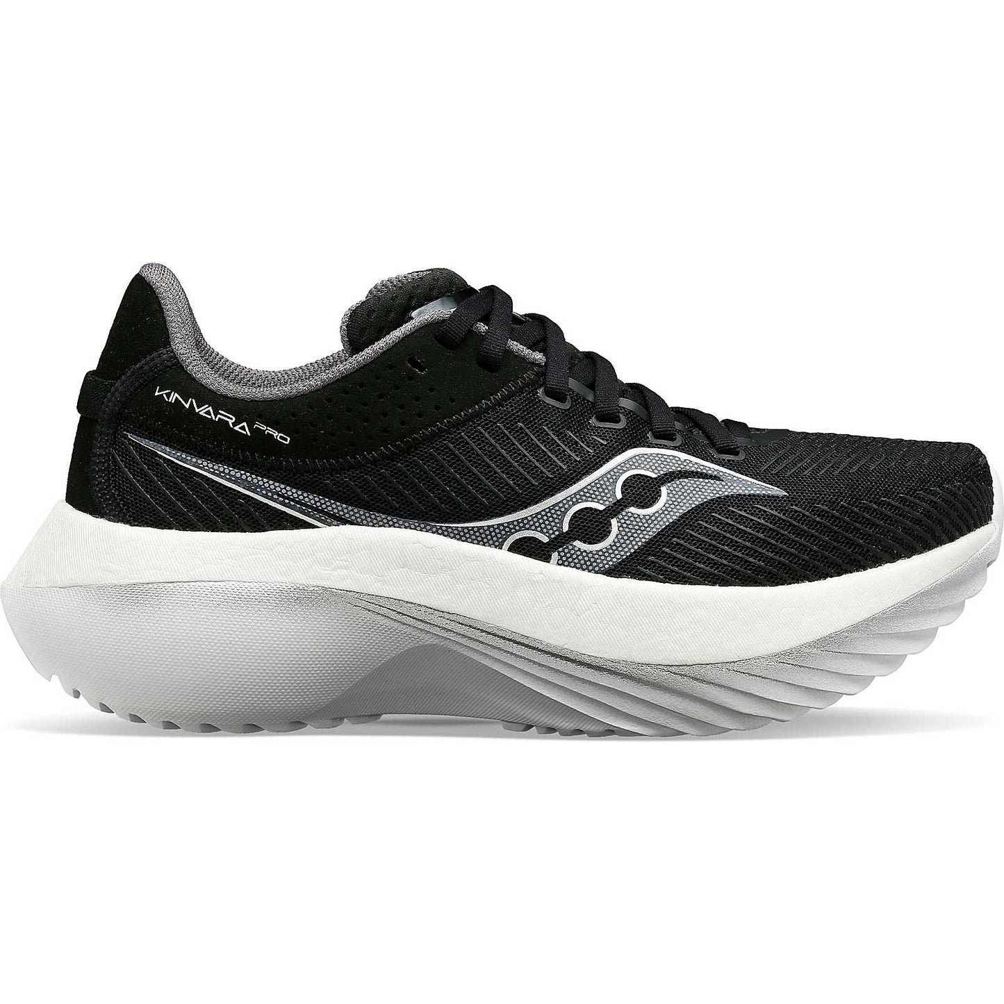 Men's Saucony Kinvara Pro, Black/White, 9 D Medium
