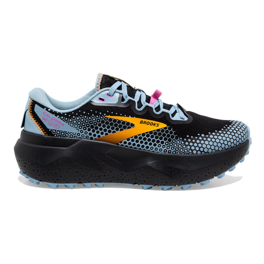 Women's Brooks Caldera 6, Black/Blue/Yellow, 8.5 B Medium