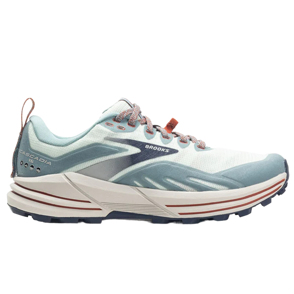 Women's Brooks Cascadia 16, Aqua/Tourmaline/Rooibos Tea, 6.5 B Medium
