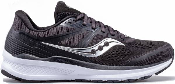 Men's Saucony Omni 19, Black/White, 8 2E Wide